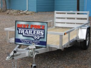 5×10 Aluminum Tube Top Utility with Bi-Fold Ramp