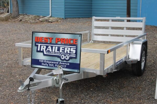 5×10 Aluminum Tube Top Utility with Bi-Fold Ramp