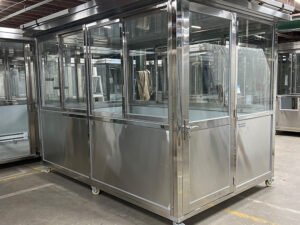 6.5-x-10-stainless-steel-swing-door1 6.5 x 10 Stainless Steel Guard Shack, Swing Door, Plain Jane