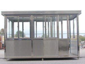 6.5-x-12-stainless-steel-double-sliding-door1 6.5 x 12 Stainless Steel Guard Shack, Double Sliding Door , Plain Jane