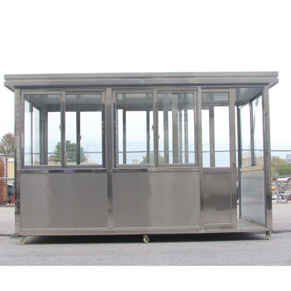 6.5-x-12-stainless-steel-double-sliding-door1 6.5 x 12 Stainless Steel Guard Shack, Double Sliding Door , Plain Jane