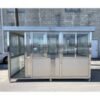 6.5-x-12-stainless-steel-guard-shack-with-partition2-150x150 6.5 x 12 Stainless Steel Guard Shack, Double Sliding Door, Stainless Partition, Plain Jane
