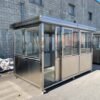 6.5-x-12-stainless-steel-guard-shack-with-partition3 10‘ x 13’ Heavy Duty Stainless Steel Guard Shack, Double Sliding Door, Insulating windows, Insulating Walls , Plain Jane
