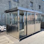 6.5-x-12-stainless-steel-guard-shack-with-partition3-150x150 6.5 x 12 Stainless Steel Guard Shack, Double Sliding Door, Stainless Partition, Plain Jane