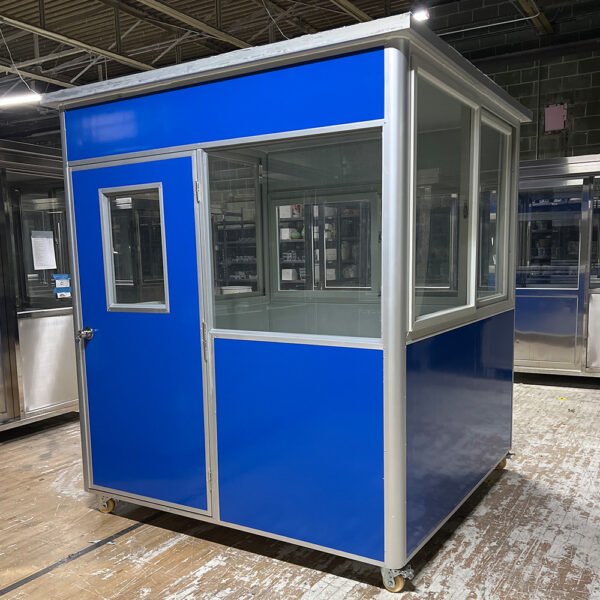 6.5-x-6.5-blue-economy-guard-shack3 6.5 x 6.5 Economy Blue Steel Guard Shack, Plain Jane