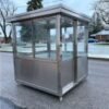 6.5 x 6.5 Stainless Steel Guard Shack, Sliding Door, Plain Jane