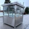 6.5 x 6.5 Stainless Steel Guard Shack, Sliding Door, Plain Jane