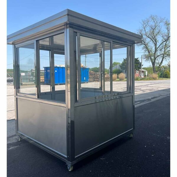 6.5×6.5 Stainless Steel Guard Shack, Swing Door, Plain Jane