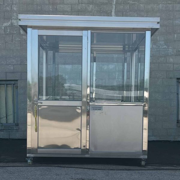 6.5×6.5 Stainless Steel Guard Shack, Swing Door, Plain Jane