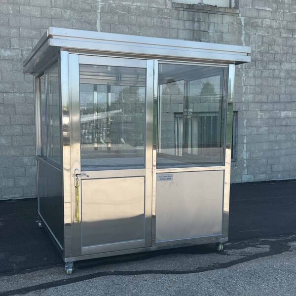 6.5×6.5 Stainless Steel Guard Shack, Swing Door, Plain Jane