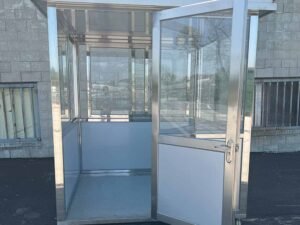 6.5x6.5stainlesssteelguardshackswingdoor6 6.5×6.5 Stainless Steel Guard Shack, Swing Door, Plain Jane