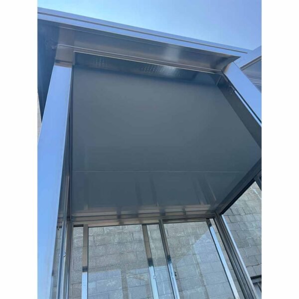 6.5×6.5 Stainless Steel Guard Shack, Swing Door, Plain Jane