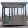 6.5 x 8 Stainless Steel Guard Shack with Double Sliding Door, Plain Jane
