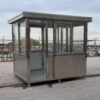 6.5 x 8 Stainless Steel Guard Shack with Double Sliding Door, Plain Jane