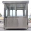 6.5 x 8 Stainless Steel Guard Shack with Double Sliding Door, Plain Jane