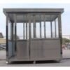 6.5 x 8 Stainless Steel Guard Shack with Double Sliding Door, Plain Jane
