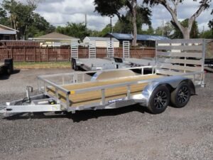 7 X 14 Aluminum Tube Top Utility Trailer with a 2k Jack