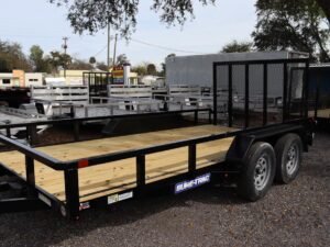 7x14-tube-top-utility-tandem-axle Premier 6 x 10 Landscape Utility Trailer – Ramp Gate