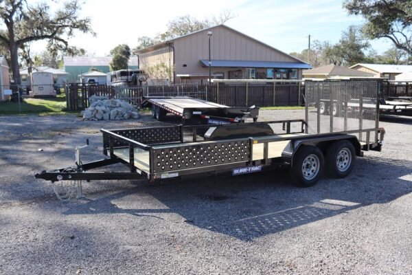 7×16 Tube Top ATV Utility Trailer with Side Ramps