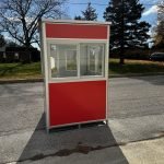 5×5 Economy Steel Guard Shack, Red, Plain Jane