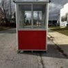 5×5 Economy Steel Guard Shack, Red, Plain Jane