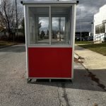 5×5 Economy Steel Guard Shack, Red, Plain Jane