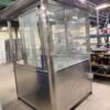 5×5 Stainless Steel Guard Shack, Swing Door, Table, Legs, Light