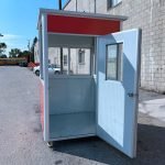 5×5 Economy Steel Guard Shack, Red, Plain Jane