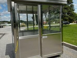 IMG_8573-300x300 6.5 x 6.5 Stainless Steel Guard Shack, Sliding Door, All Panels Stainless Steel, Plain Jane