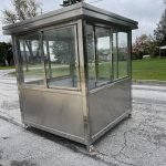 6.5 x 6.5 Stainless Steel Guard Shack, Sliding Door, Plain Jane