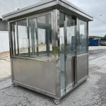 6.5 x 6.5 Stainless Steel Guard Shack, Sliding Door, Plain Jane