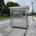 6.5 x 6.5 Stainless Steel Guard Shack, Sliding Door, Plain Jane