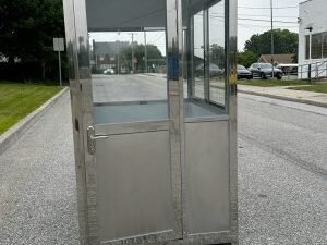 4×5 Stainless Steel Guard Shack, Swing Door, With Legs