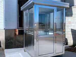 5×5 Stainless Steel Guard Shack, Swing Door