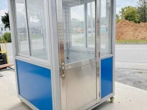 5×5 middle line Economy Color Steel Guard Shack, Blue, Plain Jane