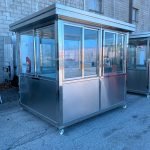 6.5 x 6.5 Stainless Steel Guard Shack, Sliding Door, Plain Jane