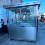 6.5 x 6.5 Stainless Steel Guard Shack, Sliding Door, Plain Jane