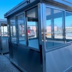 6.5 x 6.5 Stainless Steel Guard Shack, Sliding Door, Plain Jane