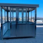 6.5 x 6.5 Stainless Steel Guard Shack, Sliding Door, Plain Jane
