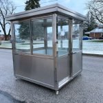 6.5 x 6.5 Stainless Steel Guard Shack, Sliding Door, Plain Jane