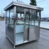 6.5 x 6.5 Stainless Steel Guard Shack, Sliding Door, Plain Jane