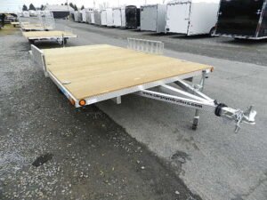 Cargo Pro 8 x 14 Aluminum (3) Place ATV Trailer – Aluminum Ramps