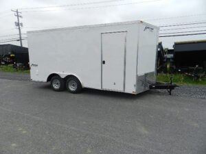 Homesteader 8.5 x 16 V-Nose Enclosed Car Hauler – Extended Tongue
