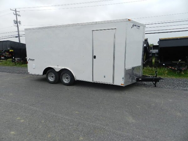 Homesteader 8.5 x 16 V-Nose Enclosed Car Hauler – Extended Tongue