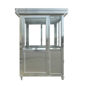 small-032-300x300 (1) 5×5 Stainless Steel Guard Shack, Swing Door, Plain Jane