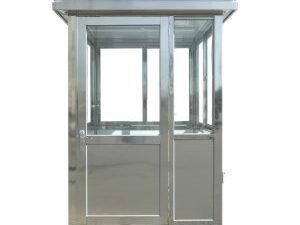5×5 Stainless Steel Guard Shack, Swing Door, Plain Jane
