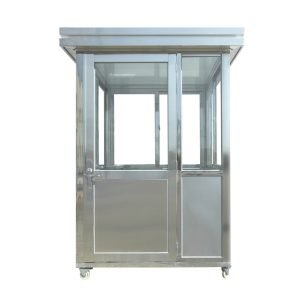 small-037-300x300 5×5 Stainless Steel Guard Shack, Swing Door, Plain Jane