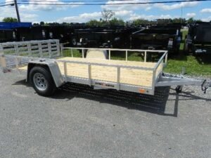 Sport Haven 7×12 Aluminum Utility Trailer – Bi-Fold Ramp Gate
