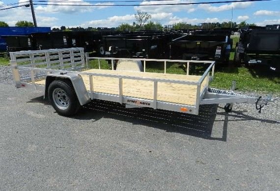 Sport Haven 7×12 Aluminum Utility Trailer – Bi-Fold Ramp Gate