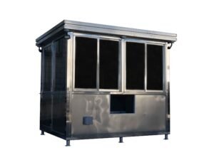 web-6.5-x-8-stainless-guard-shack-scaled 6.5′ x 8′ Stainless Steel Ticket Booth and Concession Building, Side Opening
